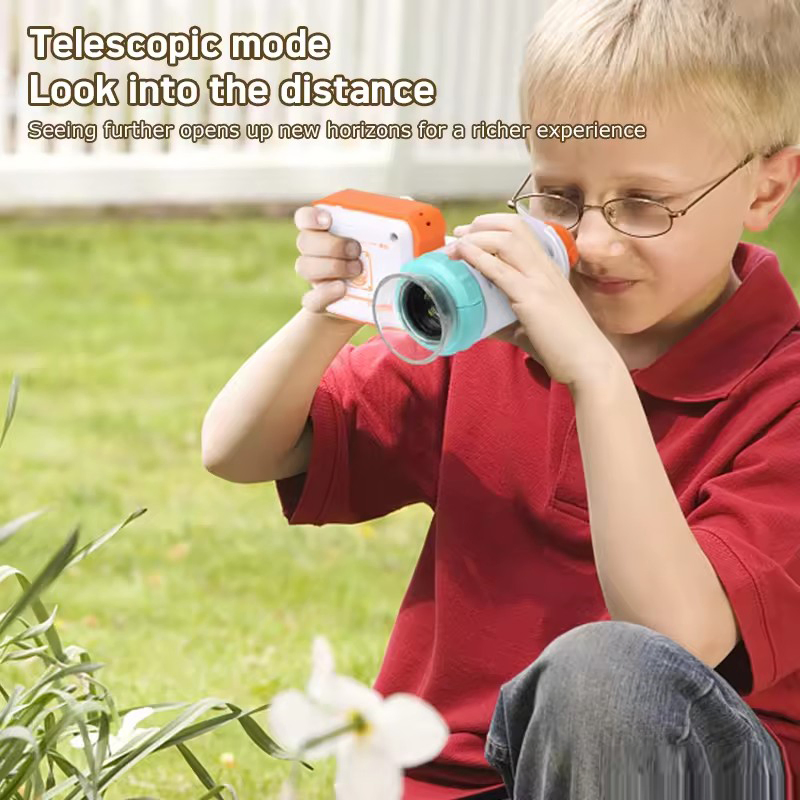 Experimento científico educativo para niños, microscopio portátil de mano