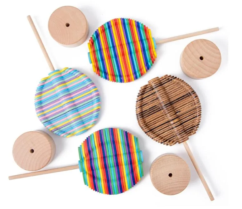 Juguete de piruleta giratoria de madera 7