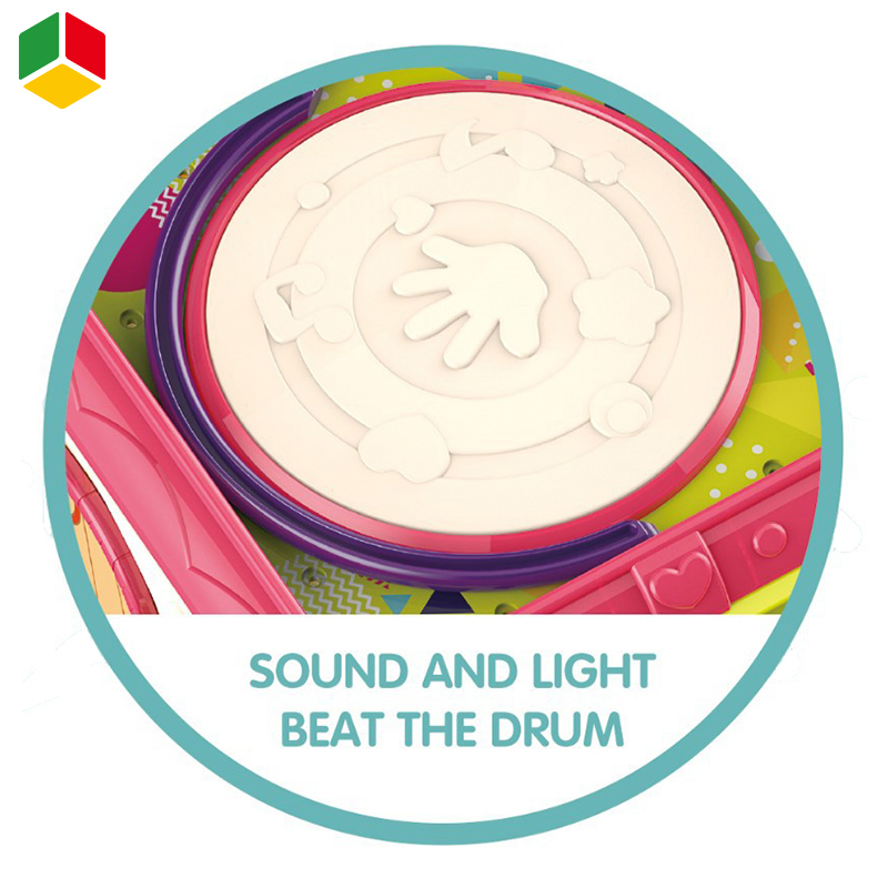 QS Amazon Venta Caliente Juguete Musical de Aprendizaje Temprano para Bebés 6 en 6 Set de Caja de Rompecabezas Mágico Eléctrico Juguete de Música Tambor de Mano Cubo de Actividad para Niños 1
