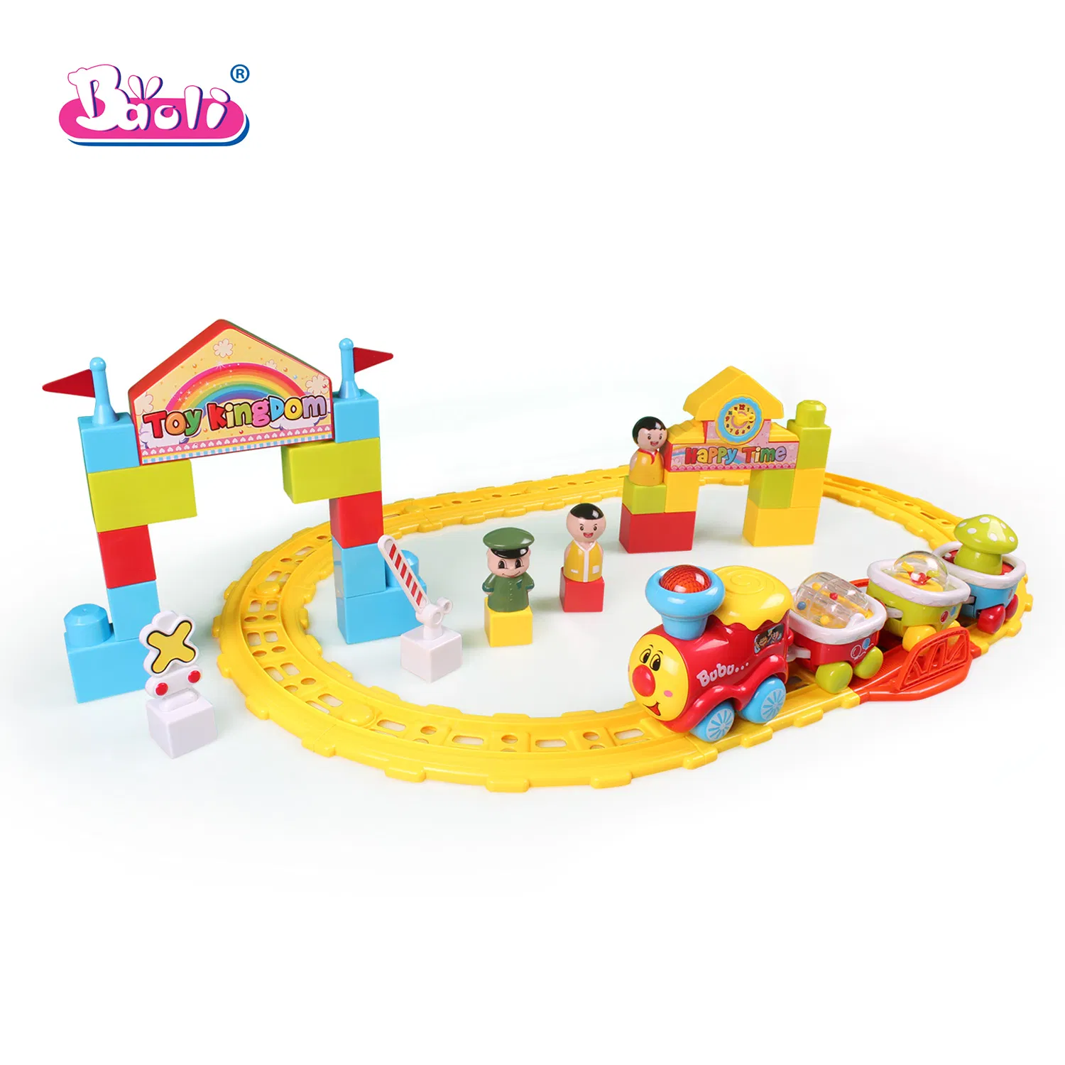 Bloque de construcción interactivo Baoli, tren musical educativo
