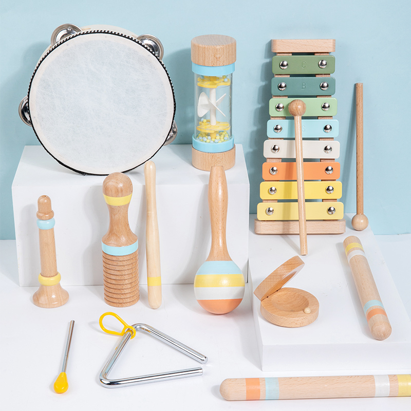 Fabricante Mayorista Artículos de Regalo Promocionales Populares Nuevos Productos para Bebés Artículos para Jugar de Niños Instrumentos Musicales Juguetes Educativos de Madera para Niños