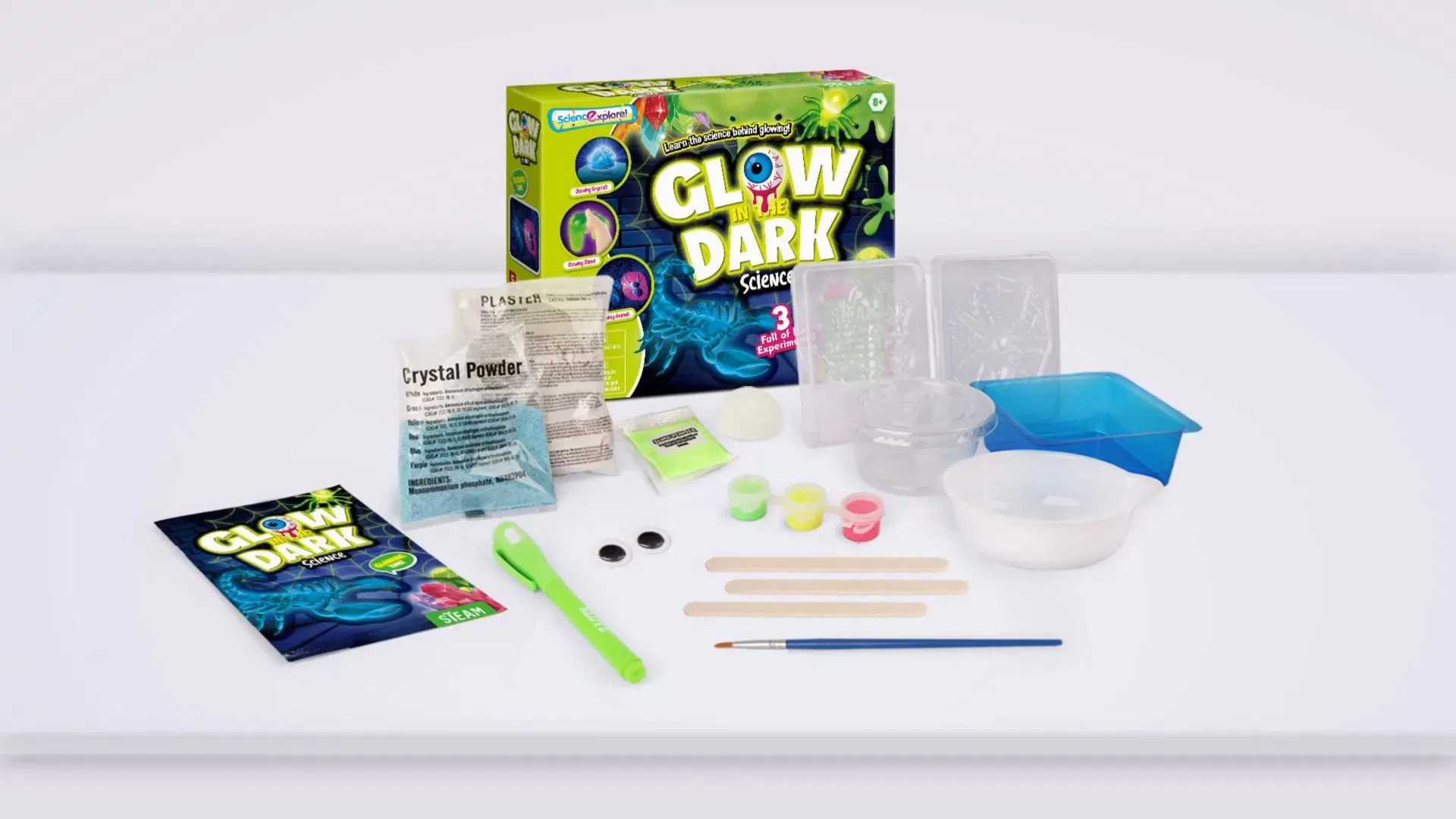 Nuevo kit educativo juguete que brilla en la oscuridad, experimento científico, juguetes de aprendizaje para niños