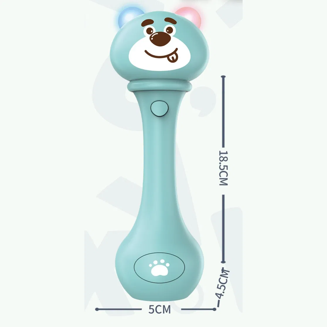 Regalo de desarrollo temprano para niños Xinbo, juguete de oso de dibujos animados, sonajero educativo musical para bebés, mordedor divertido y juguete de sacudida