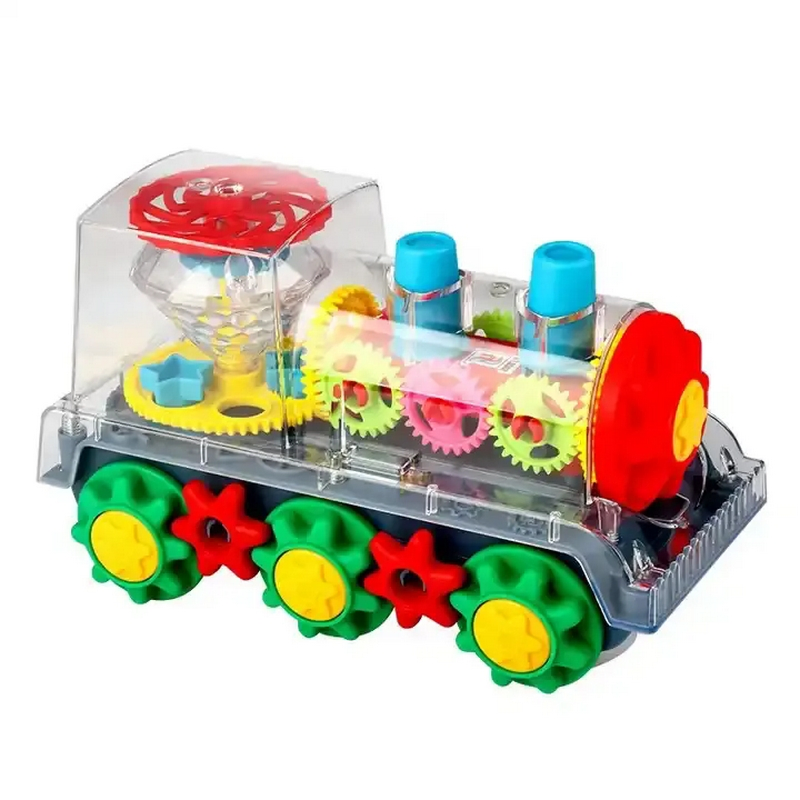 Juguete de tren eléctrico recargable 360 que gira con luces para la diversión y el aprendizaje de los niños
