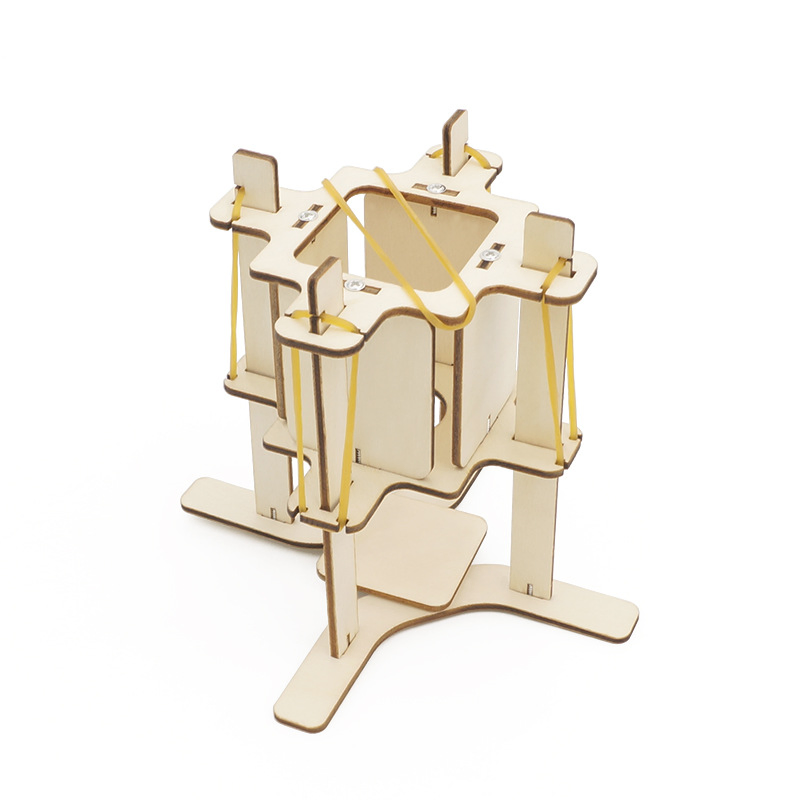 Kit de amortiguador de choque para niños; S bricolaje STEM creativo, programación científica, tecnología, aprendizaje, juguetes educativos de madera