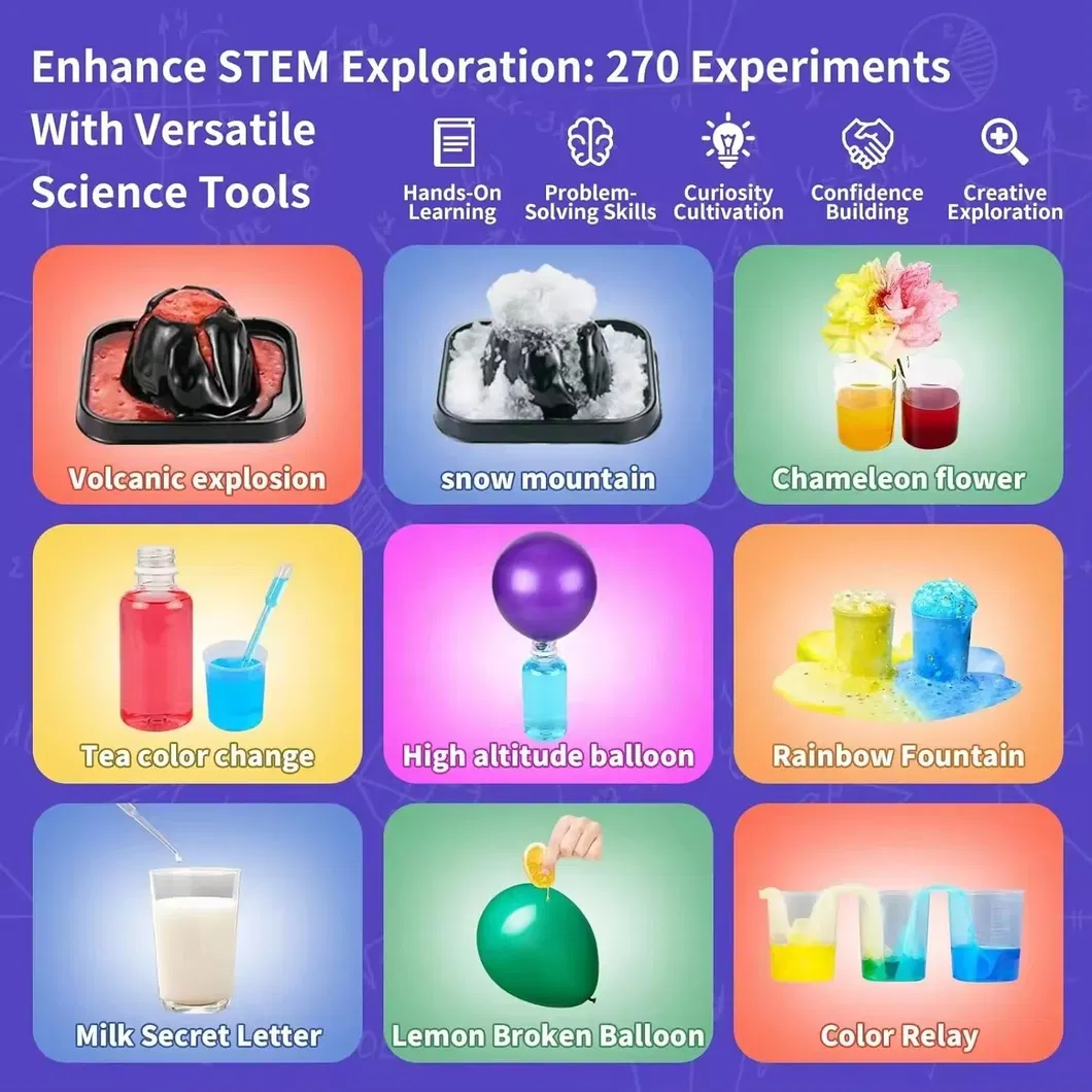 Juguete científico de experimentos educativos de aprendizaje para niños
