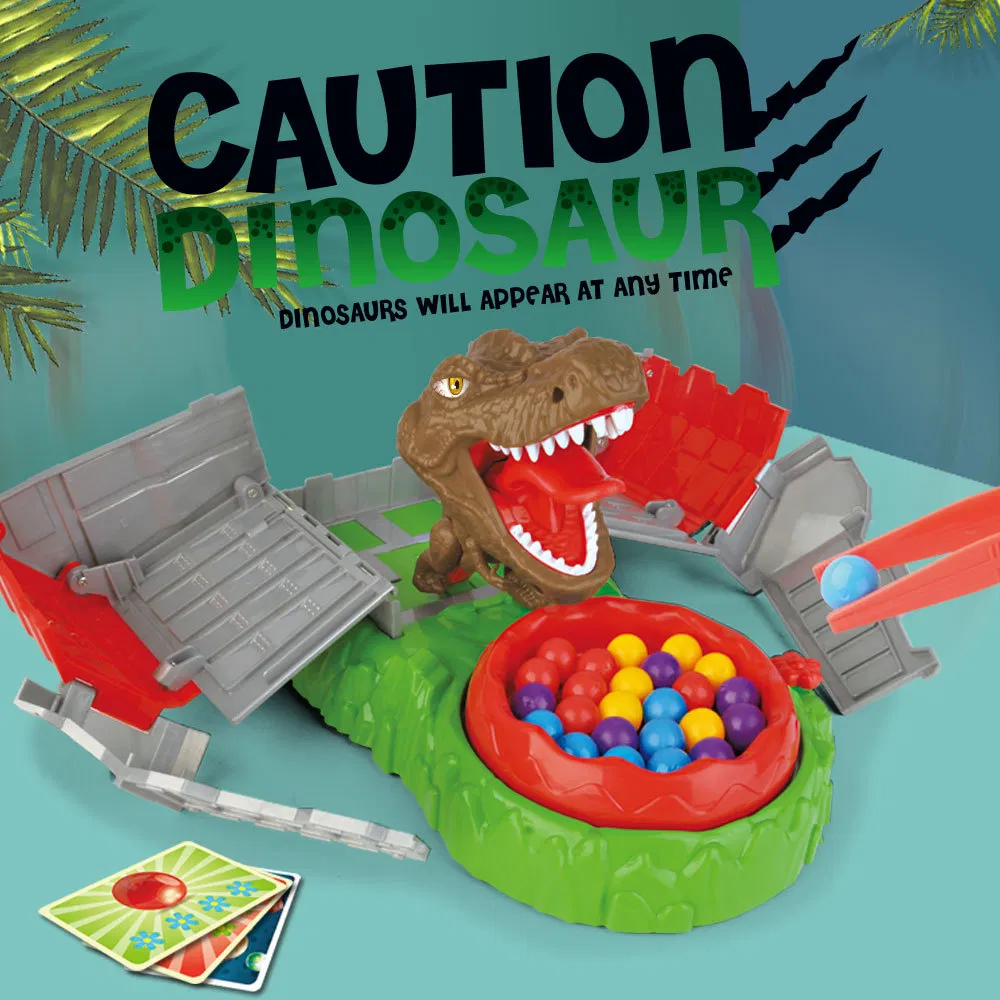 Juego de mesa educativo de venta caliente, juguete interactivo de precaución de Halloween con dinosaurios