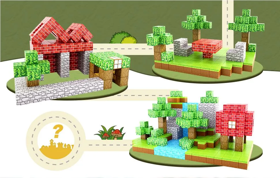 Bloques de construcción magnéticos y juguete educativo regalo de cumpleaños