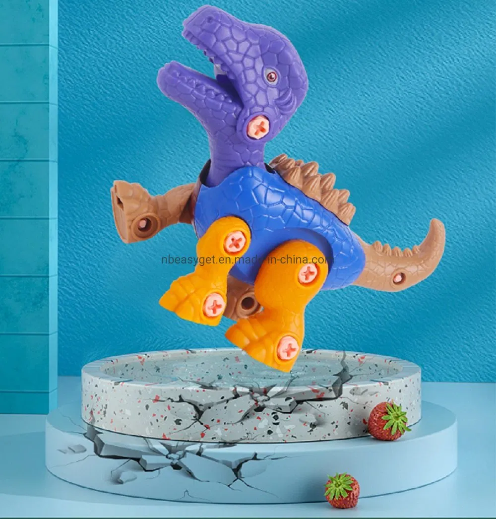 Juguete de construcción Dino DIY con tornillos, juguetes de dinosaurios desmontables para niños, set de juguetes de construcción con taladro eléctrico, kit de juego de aprendizaje STEM Esg17660
