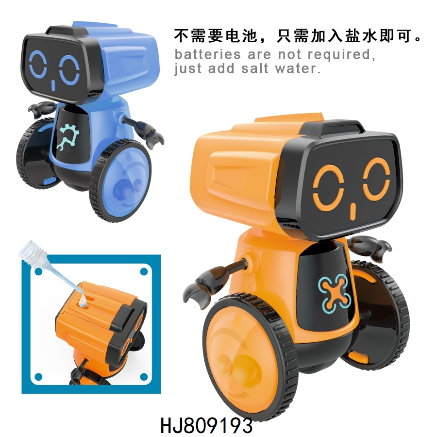 Kit de robot de bricolaje coche robotizado alimentado por agua salada juguete educativo creativo de ciencia e ingeniería interactivo para niños