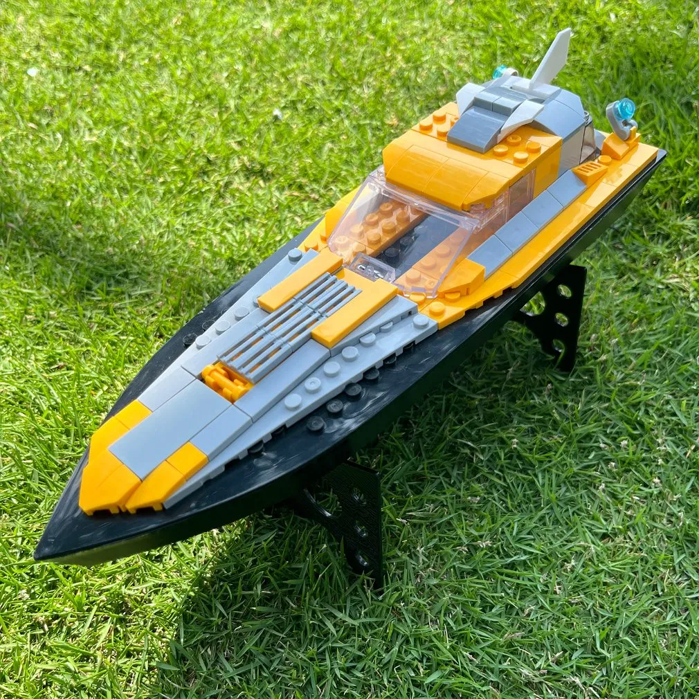 V101 DIY 4 en 1 Bloques de Construcción Barco RC Modelo de Ciudad Barco Oceánico Juguetes de Ladrillos Juegos Educativos Barco de Control Remoto con Batería Regalos