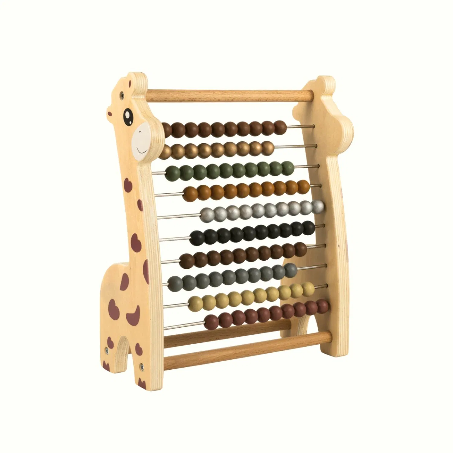 Juguete de rompecabezas educativo de madera Montessori al por mayor para bebés, niños y niños, juguete ábaco para niños y niños