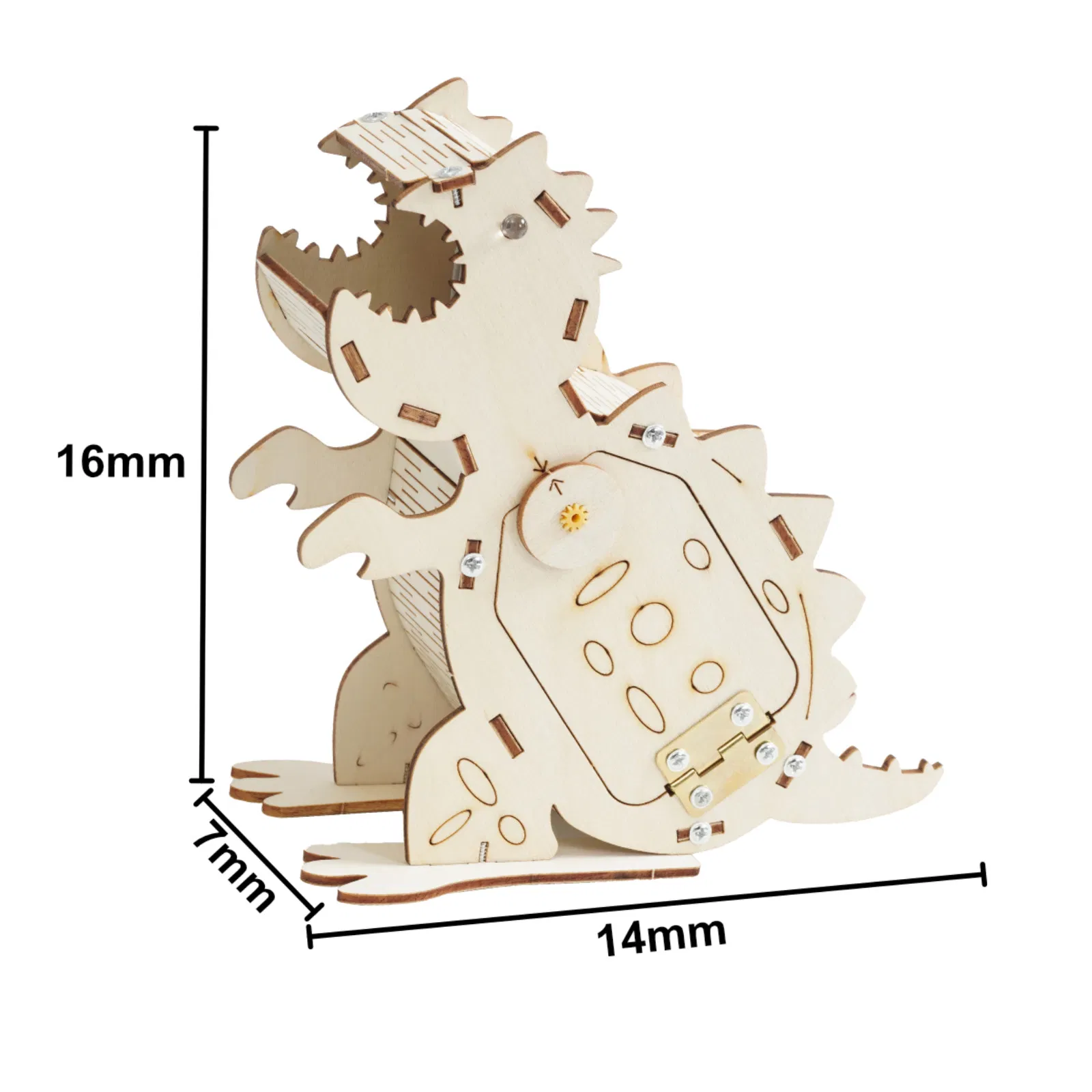 Kit de Dinosaurio con Control de Voz Spray para Niños; Juguetes Educativos de Madera para Aprendizaje Tecnológico Creativo de Programación Científica DIY STEM