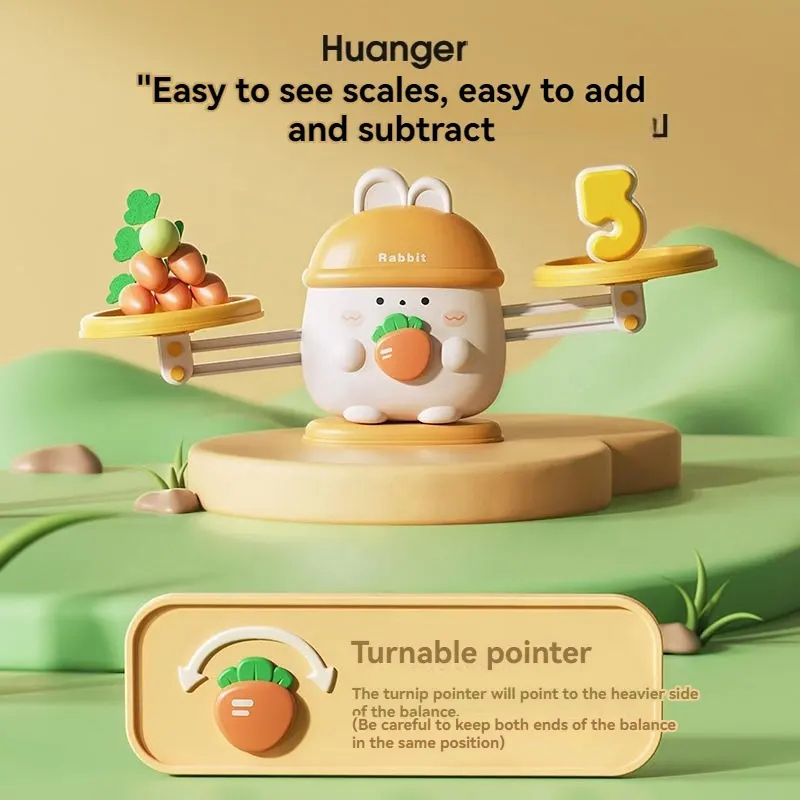 Juego de Equilibrio de Cosecha de Zanahorias para Niños, Juguete de Aprendizaje Matemático