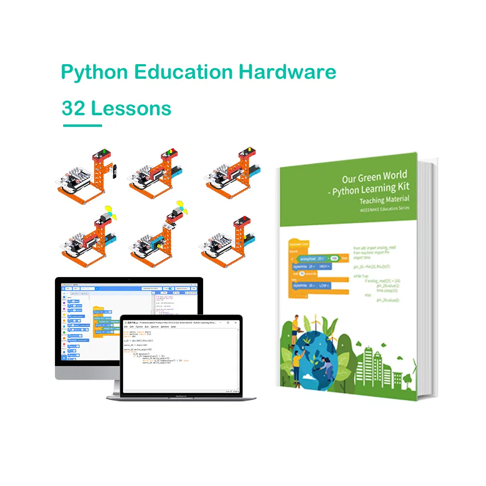 Kit de Inicio de Aprendizaje de Python Green World Esp32 Educación STEM Programación Robot Arduino para Niños Estudiantes