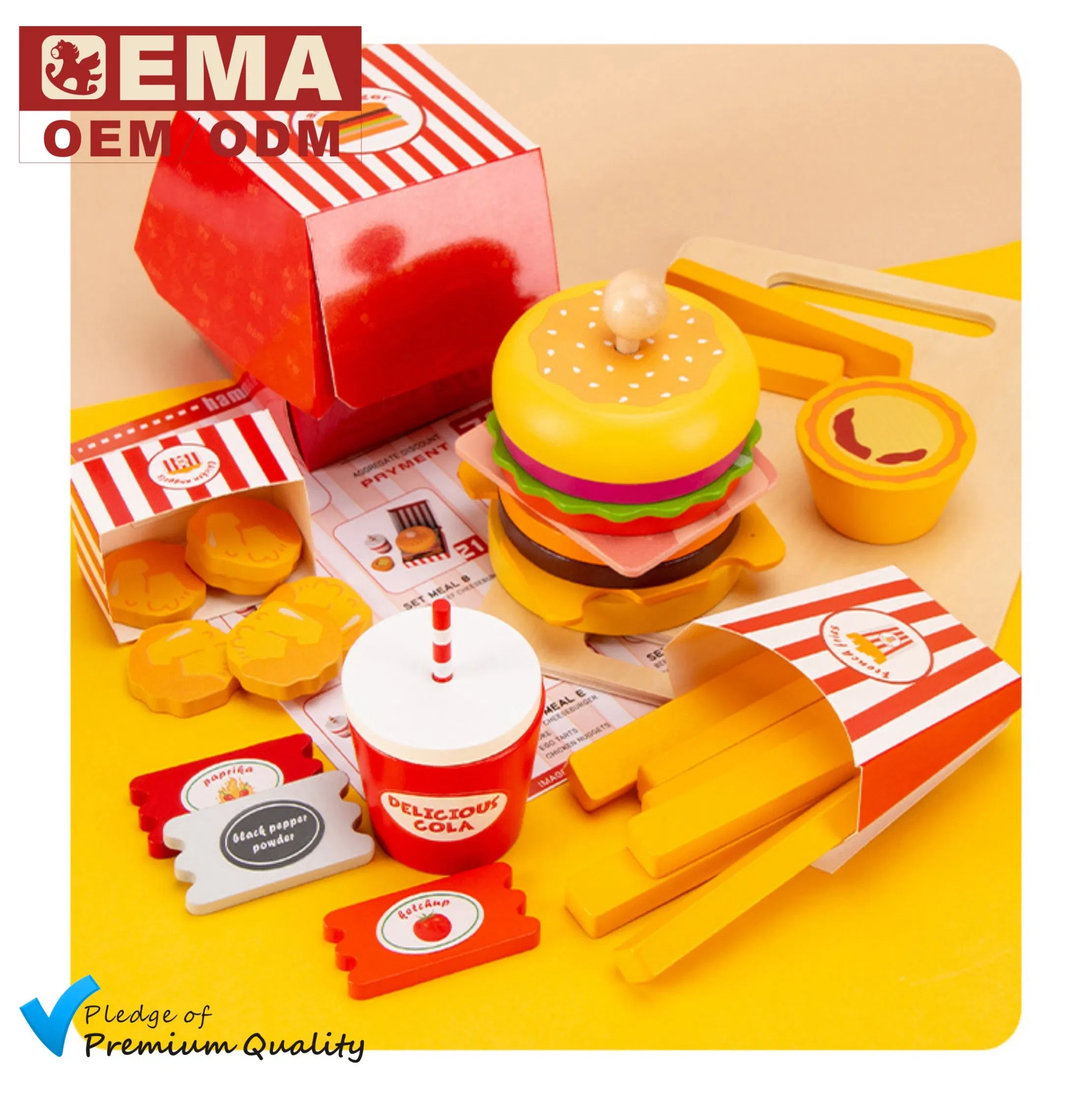 Juguetes de corte de madera EMA, juguetes sensoriales de aprendizaje temprano para niños pequeños