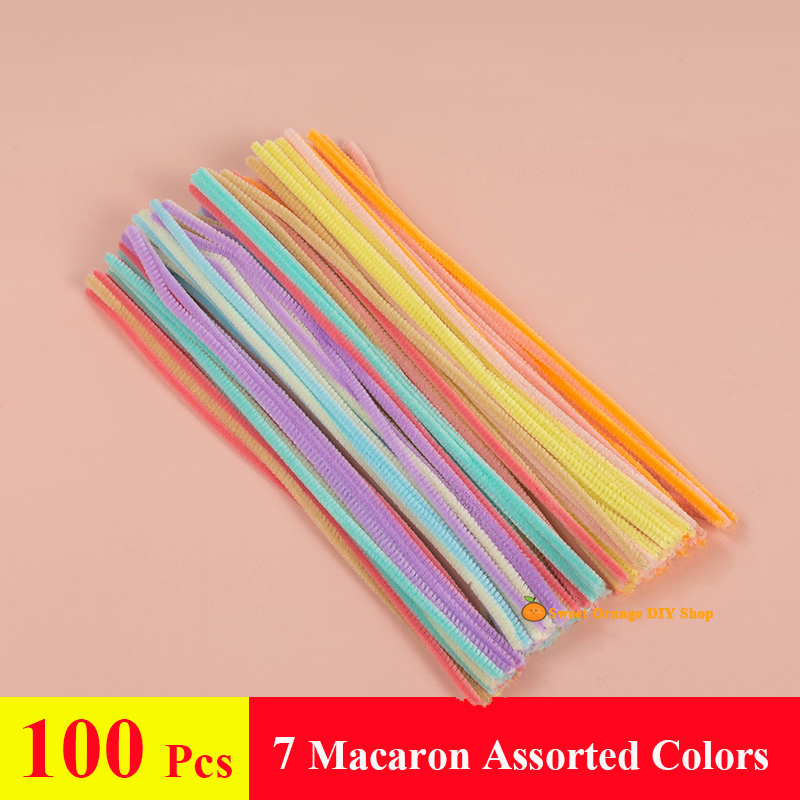 Factory Pipe Cleaner 100pcs suministros de artesanía niños juguete Educativo Tallos de Chenille muy coloridos para decoraciones de Arte