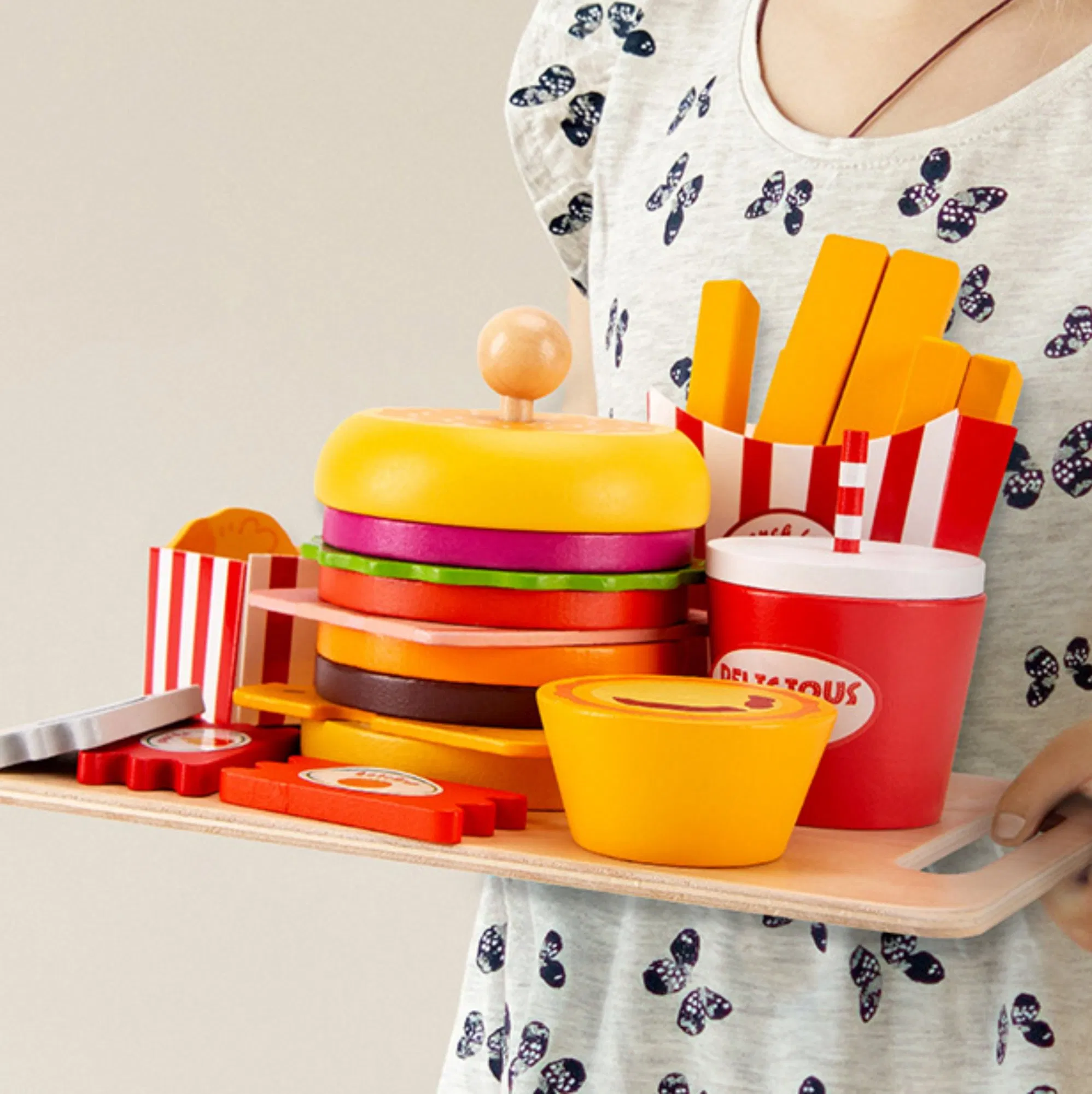 Juguetes de corte de madera EMA, juguetes sensoriales de aprendizaje temprano para niños pequeños