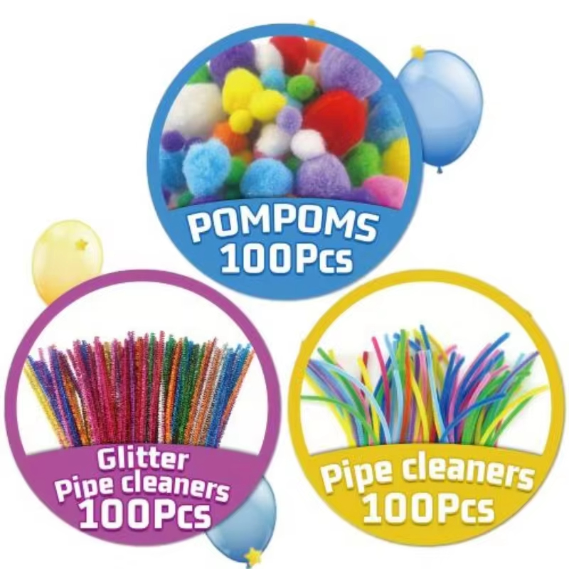 Juego de Suministros de Arte al por Mayor 1000PCS Pompones de DIY Asortidos Juguetes de Papel para Manualidades