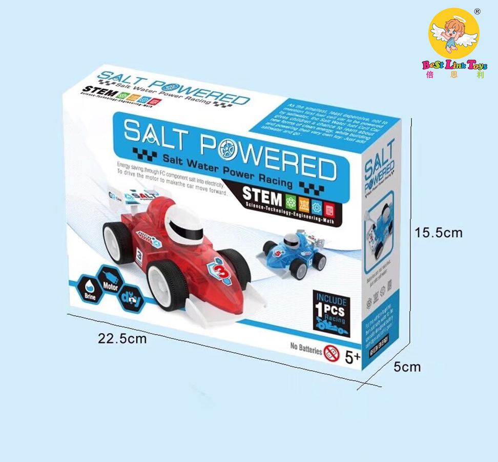 2025 Kits educativos de ciencia STEM modelo DIY para ensamblar, experimento de ciencia de aprendizaje, coche de carreras a propulsión de agua salada, juguetes para niños, regalo
