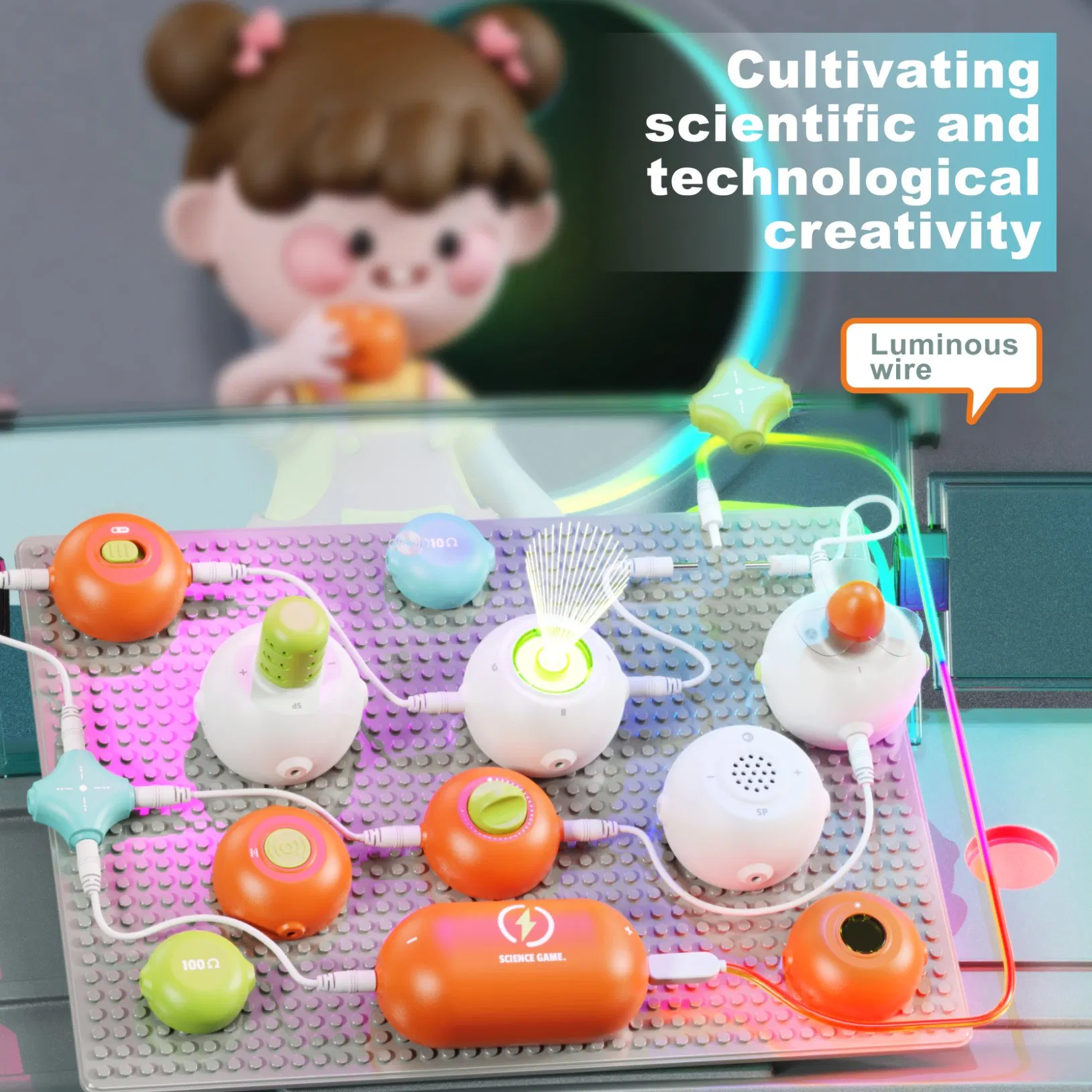 Conjunto de bloques de construcción electrónicos Xinbo Puzzle Power, juguetes de ciencia para entrenamiento STEM, experimento de construcción y modelo para niños
