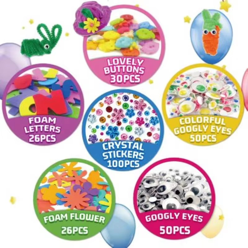 Juego de Suministros de Arte al por Mayor 1000PCS Pompones de DIY Asortidos Juguetes de Papel para Manualidades