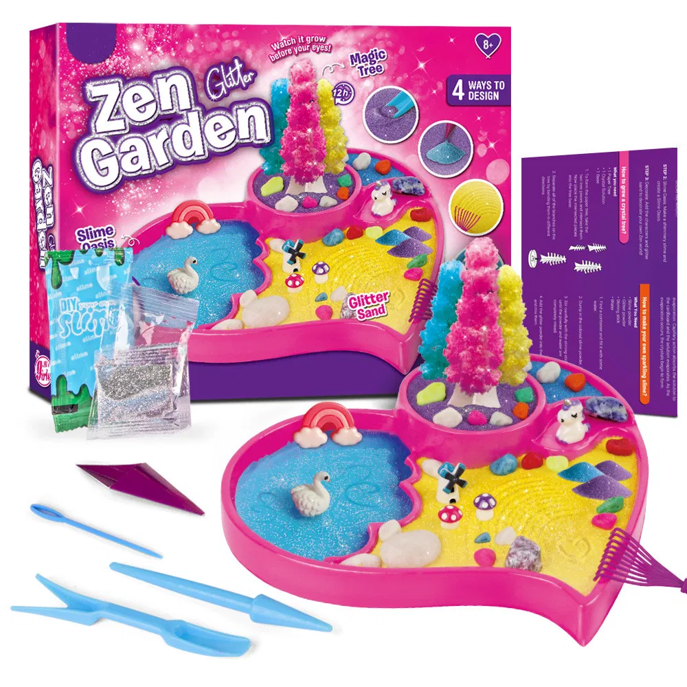 Kit de Jardín Zen Mágico para Niñas, Juguetes Educativos de Manualidades y Artes DIY, Conjunto de Experimentos Científicos Creativos para Niñas 7-14 Años