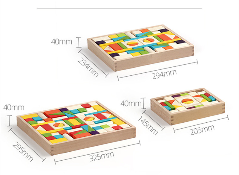 Bloques de Madera Coloridos Puzzle Desarrollo Juguetes de Educación Temprana