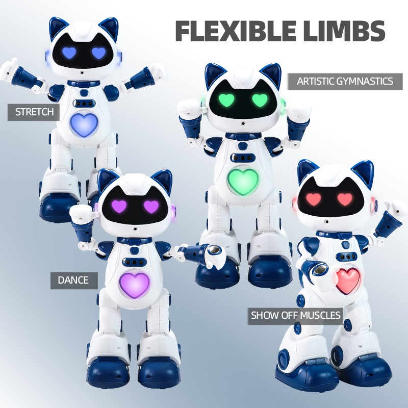 Gato inteligente juguetes robots con música de piano control remoto niños interactivo educación temprana juguete educativo STEM