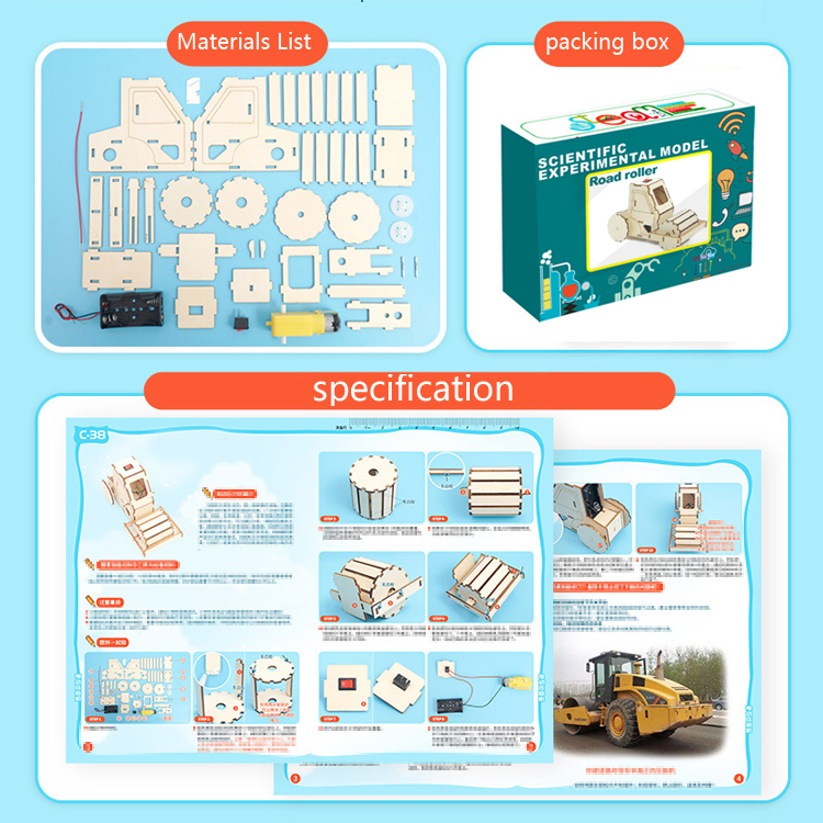 Juguetes Educativos Otros Kits de Experimentos Científicos para Niños Rodillo Eléctrico de Carretera Juguetes de Herramientas de Madera STEM Nuevos 2021