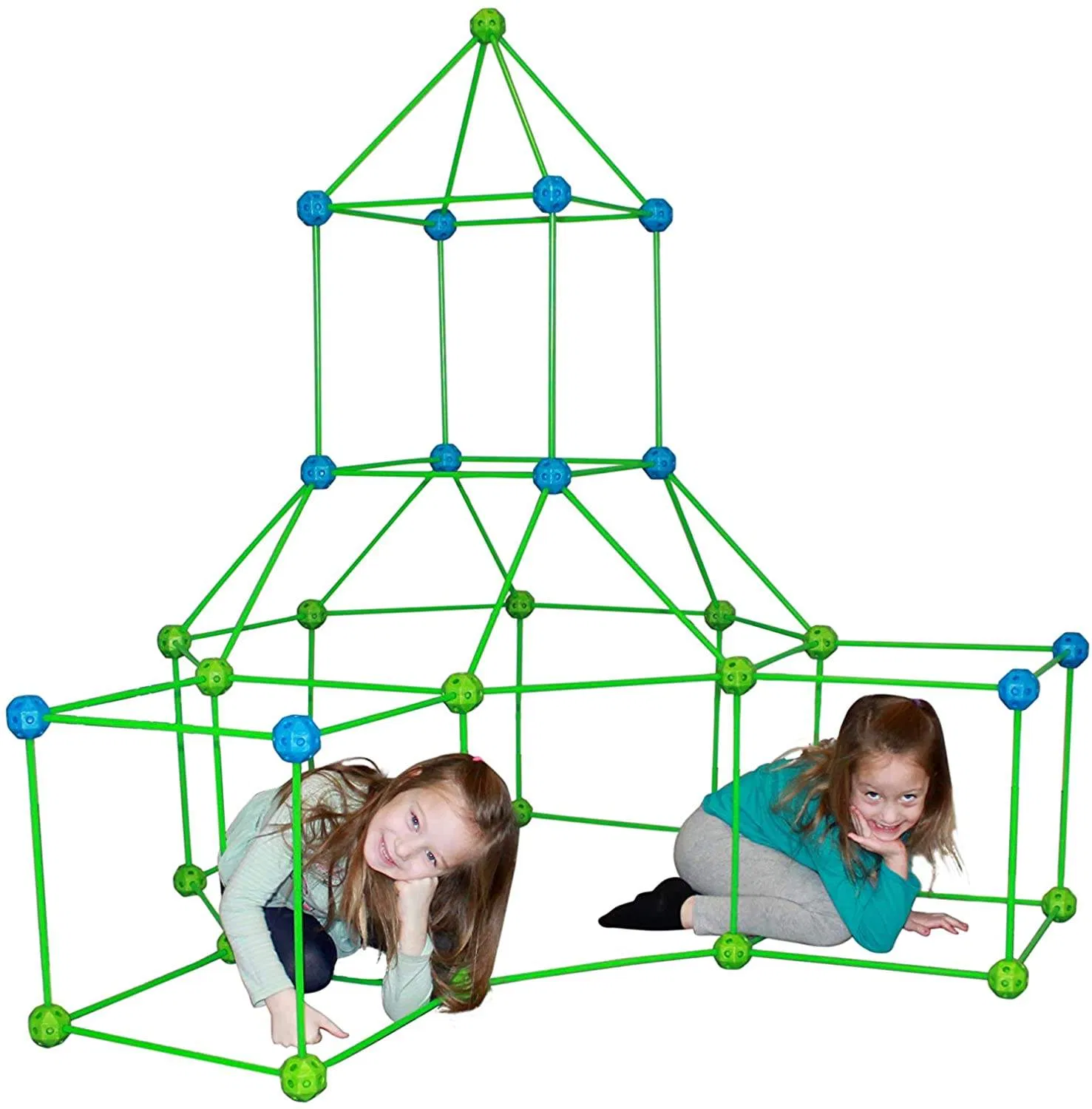 120 Kit de construcción creativa para construir tu propio refugio, juguete de construcción de castillos, túneles, tienda de juego, cohete que brilla en la oscuridad, bloques educativos para niños