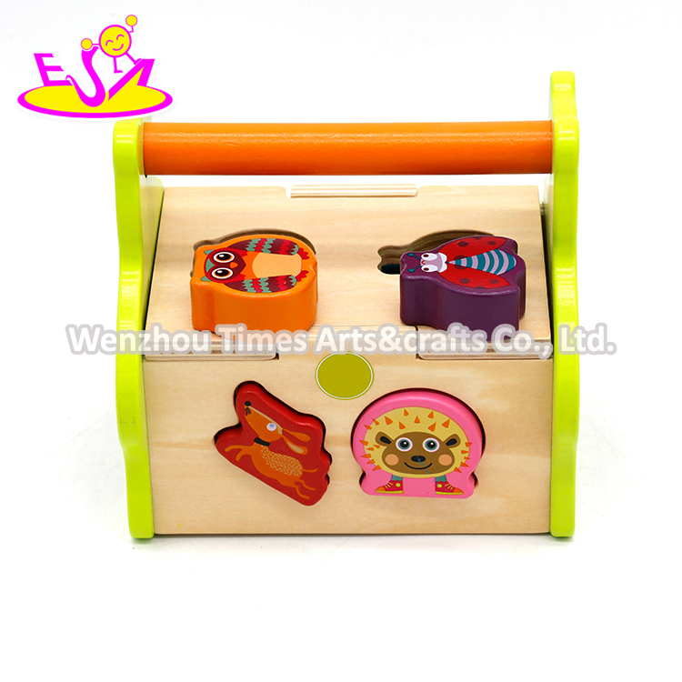 Caja Educativa de Animales Montessori Juguete de Clasificación de Formas de Madera para Niños W12D352