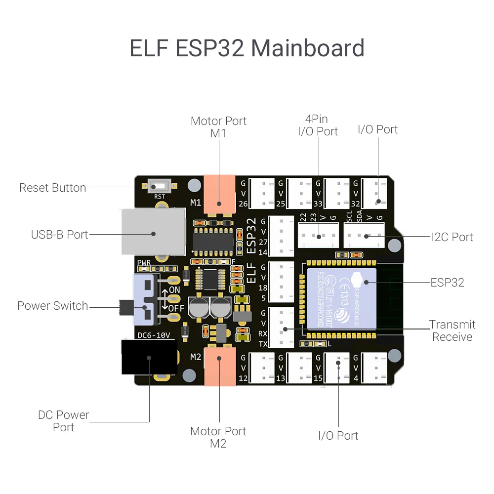 Kit Educativo de Robot Dly Weeemake Esp32 Aprendizaje de Python Paquete de Inicio de Arduino para Proyectos Robóticos Escolares