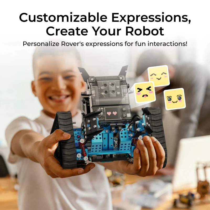 Kit de Robótica Rover de Makeblock Mbot2: Robot Emo Interactivo para Niños para Aprender a Programar y Jugar al Aire Libre