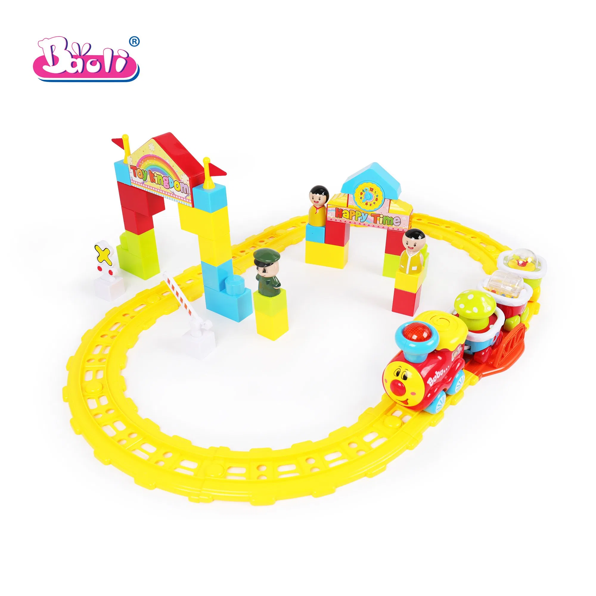 Bloque de construcción interactivo Baoli, tren musical educativo