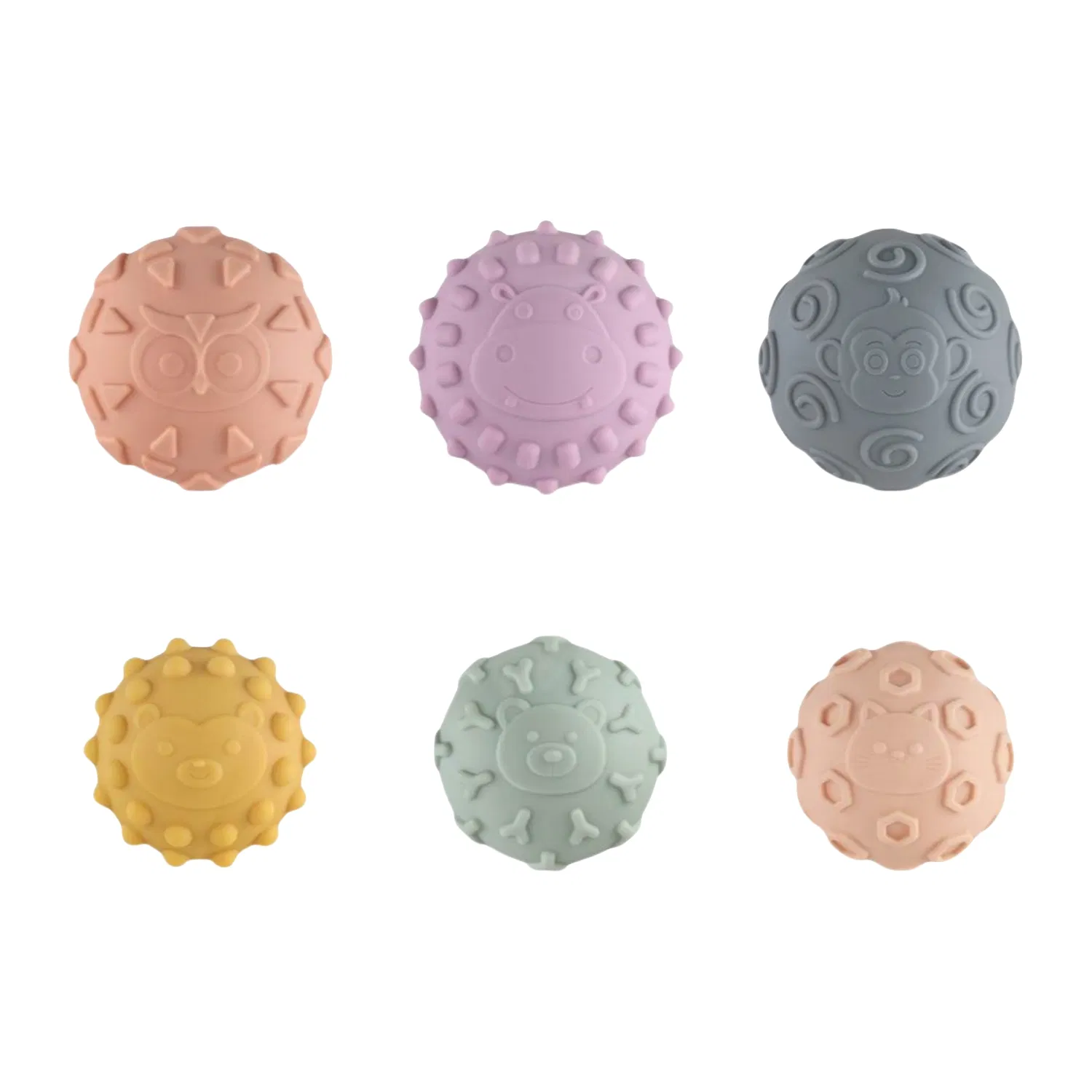 Venta al por mayor de Niños 6 PCS Pelotas Sensory Interactivas Suaves para Actividades Educativas Tempranas Juguete para Bebés