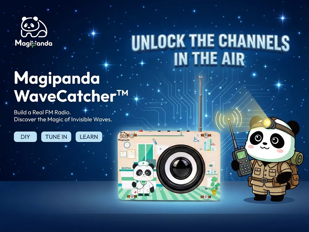Kit de receptor de radio STEM de bricolaje, juguete educativo de madera para niños y niñas