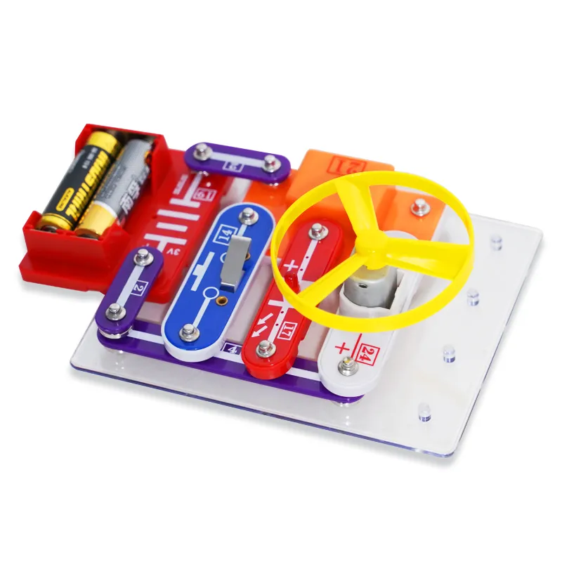 Juego de Aprendizaje para Niños Steam Educativo DIY 58 Tipos de Circuitos Laboratorio Electrodoméstico Kit de Bloques de Construcción Electrónica Juguetes para Niños