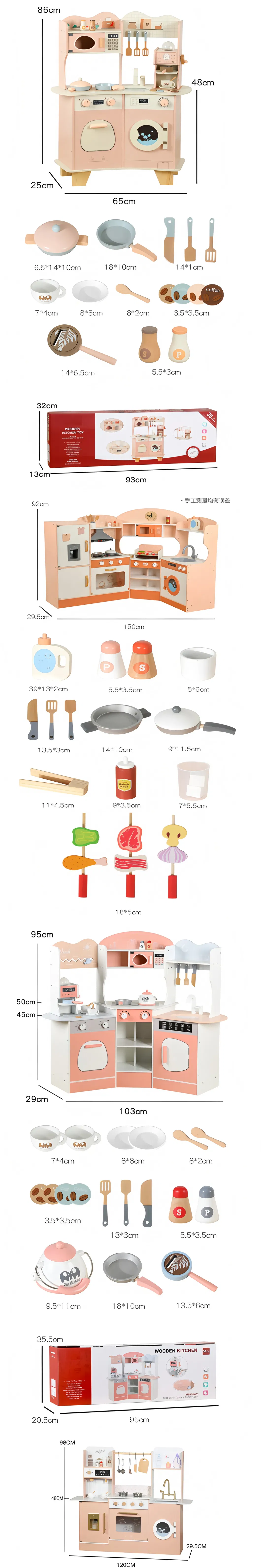 Juguetes Infantiles al por mayor Educativos Baratos DIY Juguete de Juego para Niños Artículo para Niños Montessori Sensory Juguetes Montessori de Madera Juguete de Juego de Imaginación Cocina