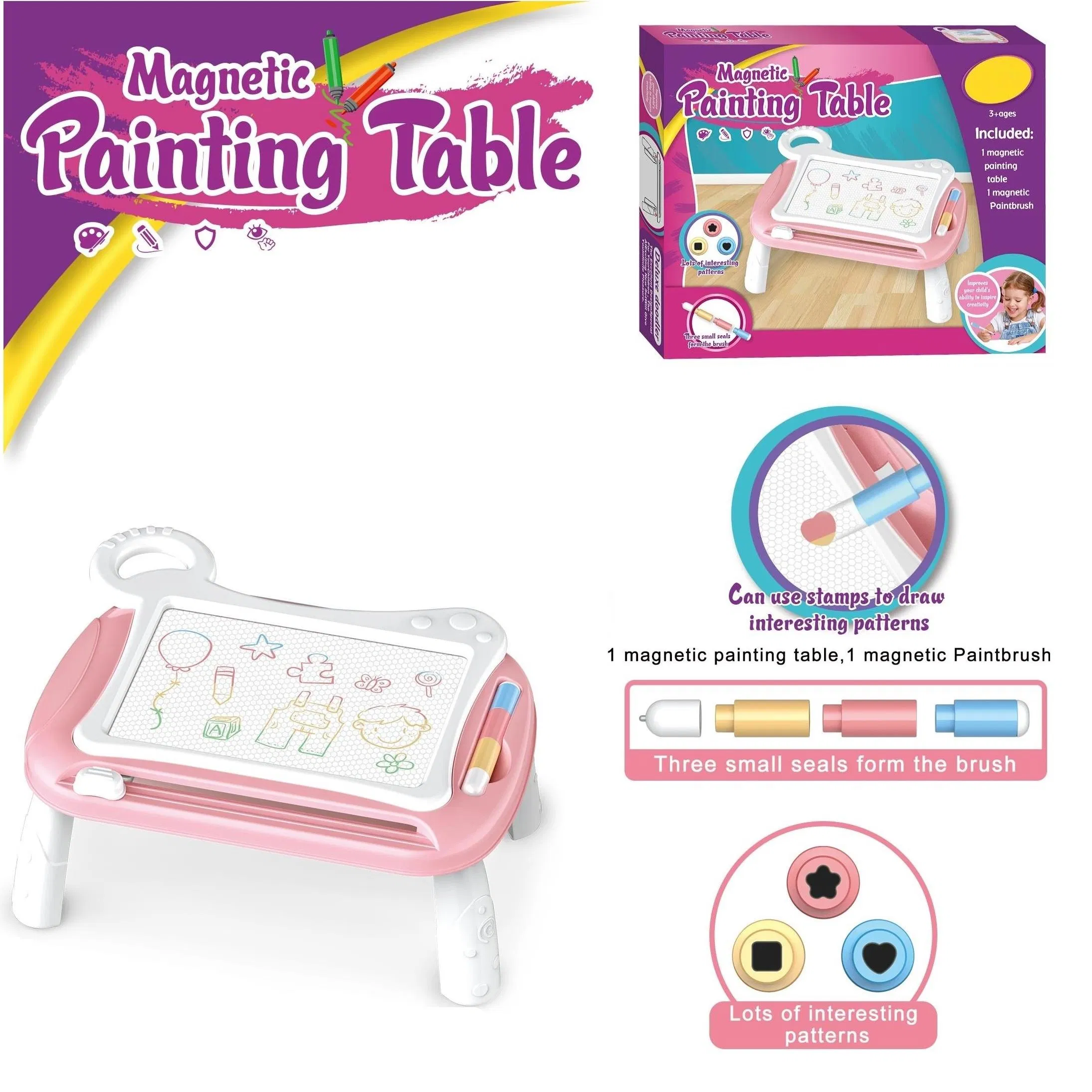 Mesa de escritura magnética para dibujar, juguetes de arte y manualidades para niños