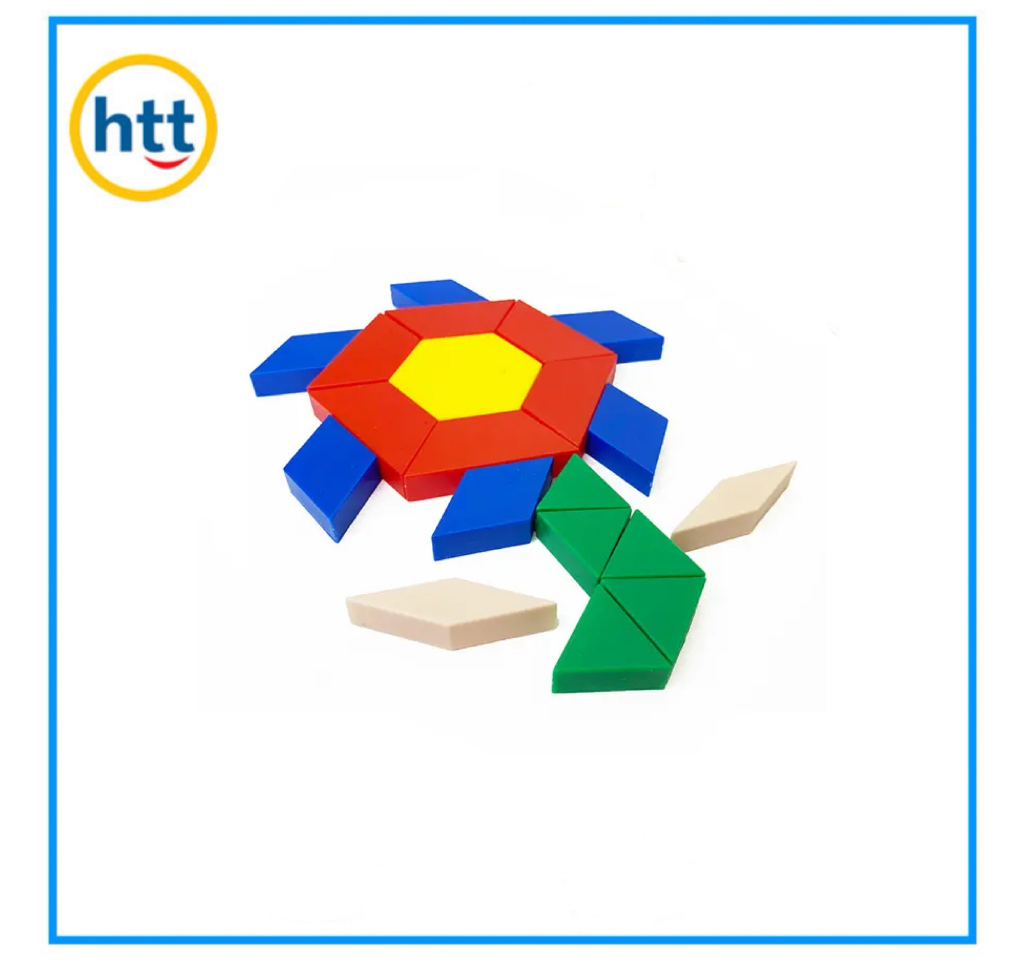 Bloques de patrón de plástico para el aprendizaje de geometría en matemáticas