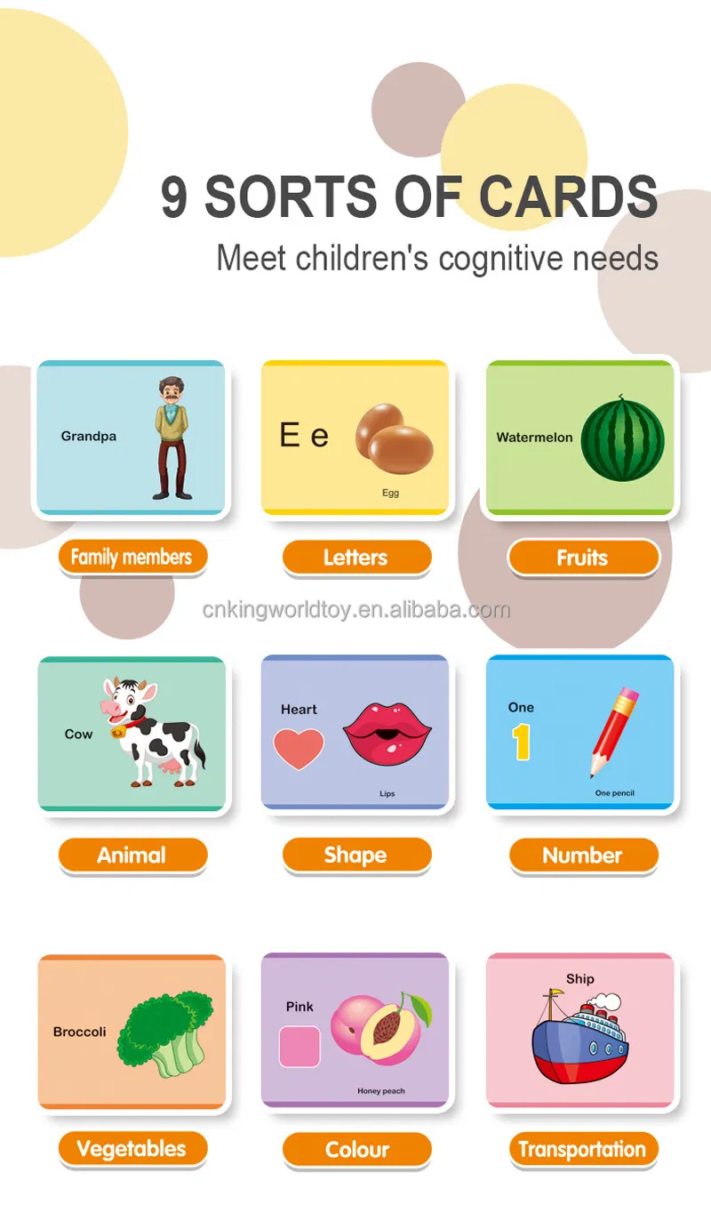 Flash card juguetes