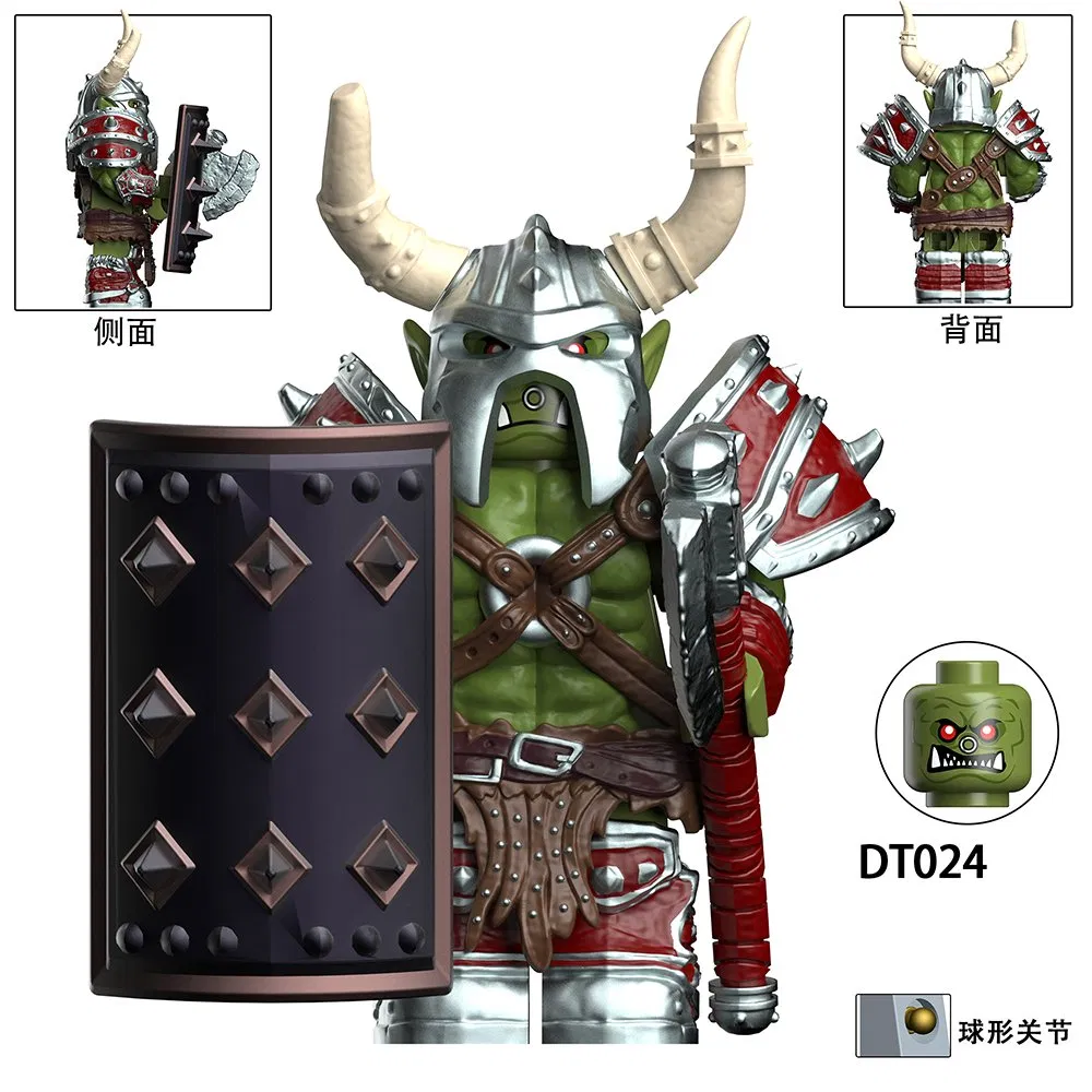Dt8905 Modelo educativo de plástico mini orco de la serie de juegos Warcraft, bloques de construcción para ensamblar, juguetes regalo para niños
