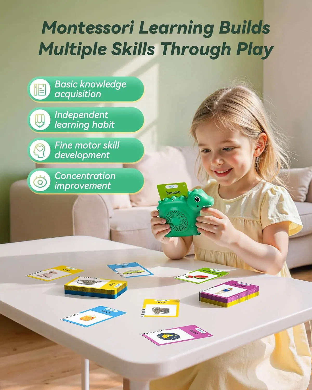 Juguetes educativos tarjetas de conversación aprendizaje sensorial para niños