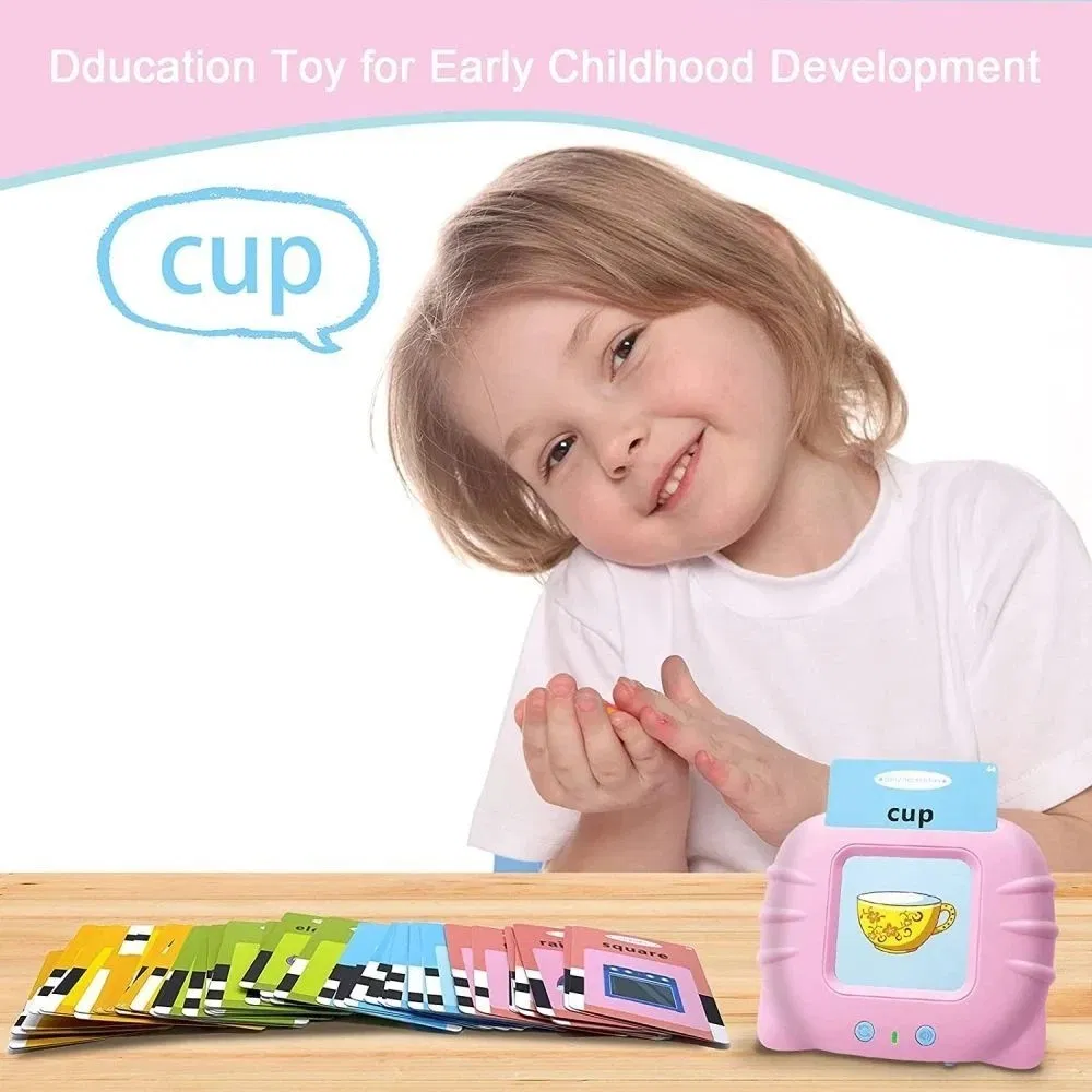 Juguetes para bebés, tarjeta de educación Montessori temprana, juguete de juego de idiomas en inglés y español, dispositivo pedagógico de aprendizaje de palabras, regalo de Navidad, juguetes para niños