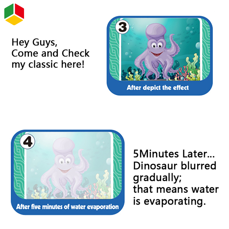 QS Magia del Agua Mundo Oceánico 8 Aprendizaje de Idiomas Juguetes Educativos de Dibujo de Agua