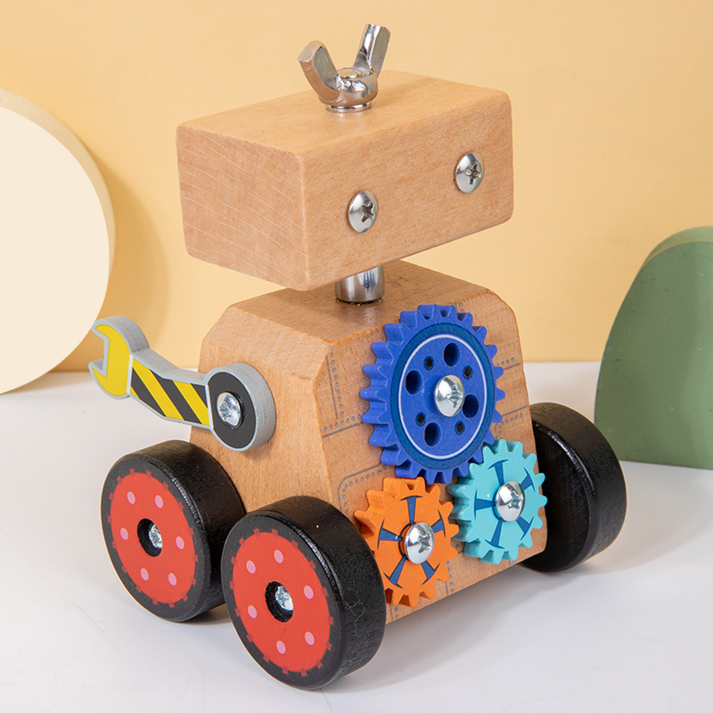 Juguete educativo de madera kit de robots para aprender para niños