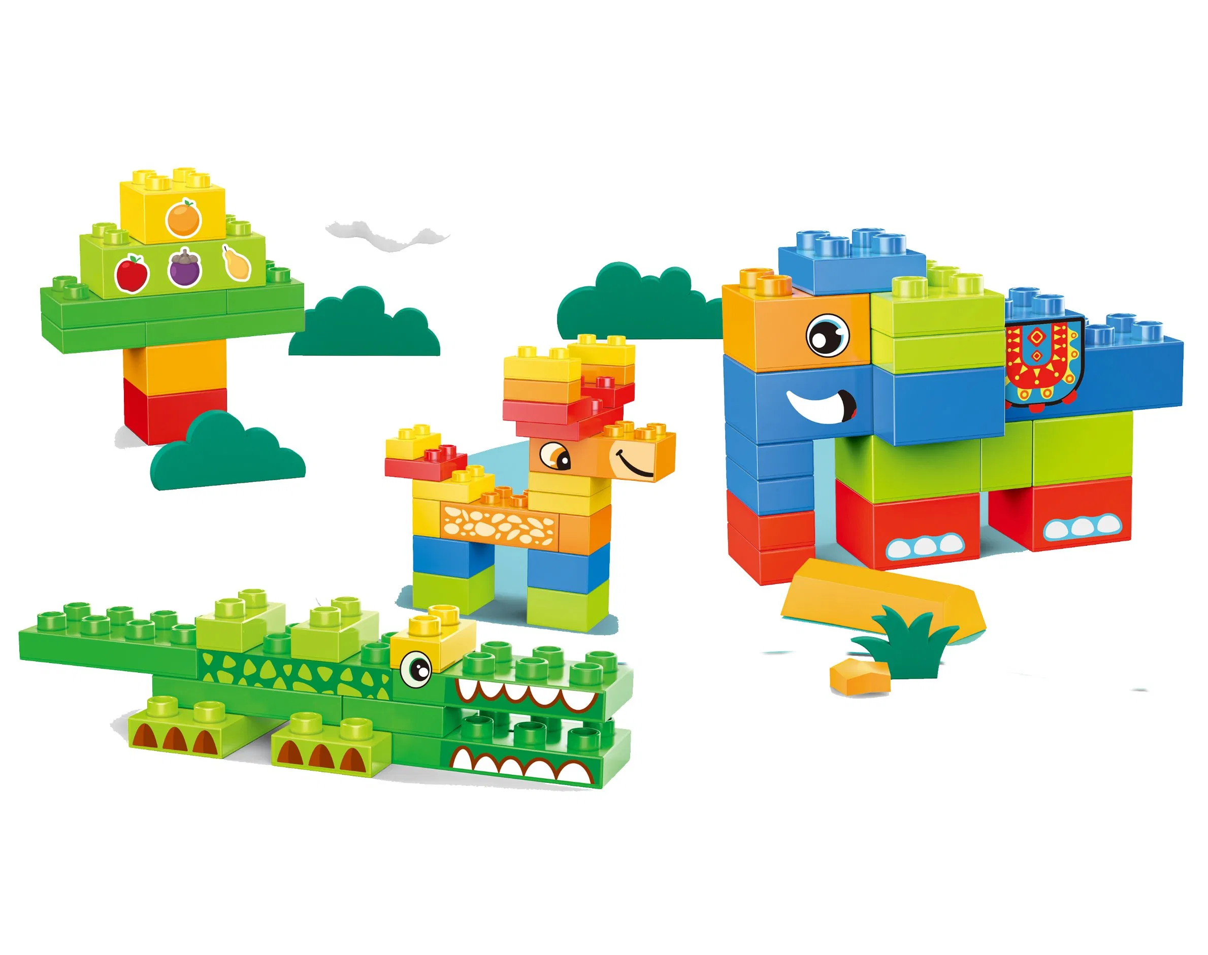 50 Piezas de Bloques de Construcción 100% Compatibles con Todas las Principales Marcas de Ladrillos, Juguetes Creativos de Construcción para Niños y Niñas