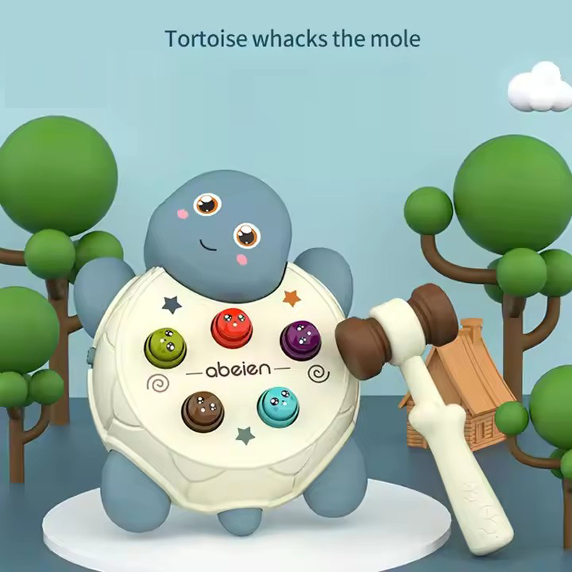 Juego educativo de martillo interactivo para niños, juguete eléctrico de golpea al topo