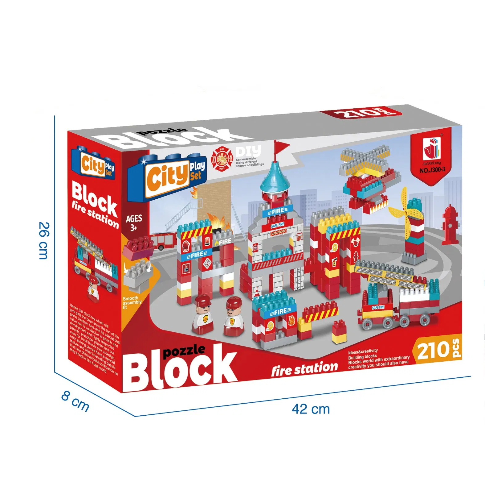 Juego de construcción de estación de bomberos para niños Xinbo, kit de bloques de construcción educativos para armar